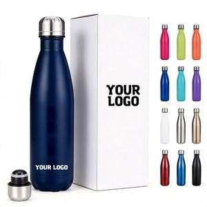 Stainless Steel <b>Metal</b> Sport Vacuum Insulated Water <b>Bottle</b> for Business Promo Gift Event Office Tumbler Custom Logo - Product Image 1