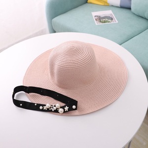 Mũ Rơm Rộng Vành Ngọc Trai Thời Trang Cho Nữ, Mũ Rơm Chống Nắng Đi Biển Ngoài Trời Mùa Hè - Product Image 4