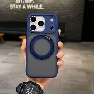 360° Rotating Ring Magnetic <b>Stand</b> Matte Phone Case for iPhone 17 Pro Max 17 Air With Camera Touch Button Protective Cover - Product Image 4
