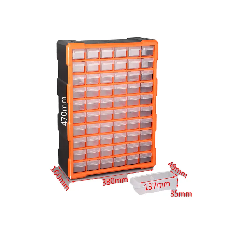 주최자 소형 부품 보관 도구 상자 다기능 쌓을 수있는 보관 상자 40 서랍이있는 플라스틱 사각 상자