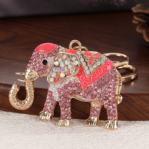 Porte-clés personnalisé en alliage de zinc 3D éléphant de luxe, pendentif tendance, breloque décorative pour sac - Product Image 5