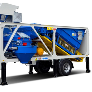 Stasiun Pencampur Semen <span class=keywords><strong>Mobile</strong></span> Otomatis Penuh 25m3/jam, Pabrik <span class=keywords><strong>Batching</strong></span> Beton Basah - Product Image 2