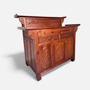 Gabinete de Adoración de Dos Niveles Huong Wood Mai Truc, Elegante Altar de Madera para Espacio de Oración Familiar - Product Image 1