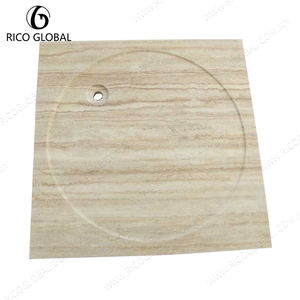 Bandeja de ducha de travertino de forma cuadrada de fácil instalación Premium Show Pan - Product Image 3