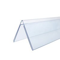 Yobest Plaque de nom de bureau en acrylique transparent en forme de V, taille personnalisable, support de prix, présentoir de cartes de visite, numéro de table