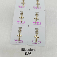 Bijoux XUPING en gros, plaqué or 18 carats, pendentif croix de Jésus style hip-hop tendance