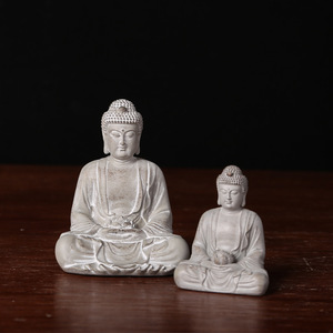 Decoración de paisaje, candelabro para sala de estar, patio de casa, <span class=keywords><strong>Buda</strong></span> Zen chino, artesanías de resina, adornos de escritorio de personajes - Product Image 1