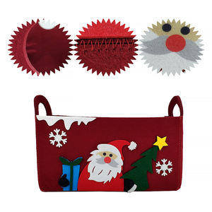 ถุงของขวัญผ้าสักหลาดลายกวางเรนเดียร์คริสต์มาสแบบพับได้ ดีไซน์ทันสมัย ตกแต่งคริสต์มาสอย่างสวยงาม - Product Image 2