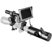 Monoculaire de vision nocturne infrarouge HD 4,3 pouces à fixation sur la tête, stabilisation d'image, boussole portable, télémètre, Wi-Fi, vision nocturne couleur