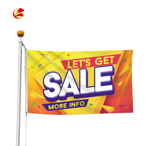 Polyester Custom 3x5 Digital Printed Promotional Flags Aluminium Flagpole Logo Business Ideas C&S Brand MOQ 1pc Oromo Seasonal