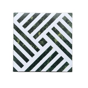 Mattonelle per pavimenti in porcellana color porcellanato piccolo stile floreale 300mm 300x mm bianco venato verde scuro - Product Image 6