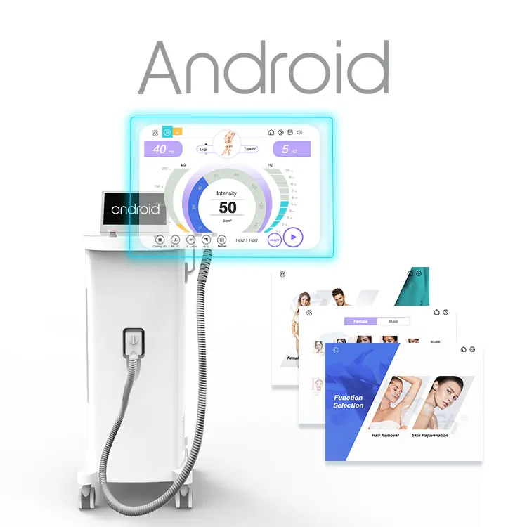 Smart android system laser diode hair removal machines 1200 watt 2021