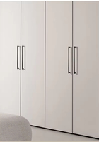 Poignées de porte de placard minimalistes en alliage de zinc noir, design linéaire, durables pour usage en atelier