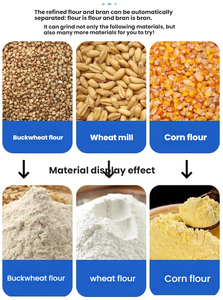 Moulin à farine domestique automatique avec séparateur de son pour blé et maïs 200 kg/h 220V Usage domestique - Product Image 4