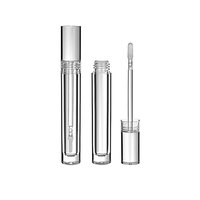 Emballage de 4.4ml tube de brosse transparent tube de brillant à lèvres vide emballage cosmétique OEM