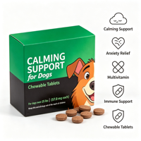 Comprimés à mâcher apaisants pour chiens Petlab Private Label, multivitamines, soutien immunitaire, soulagement de l'anxiété, complément alimentaire