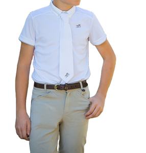 Polo ecuestre de manga corta para niños, polo ecuestre para niños - Product Image 1