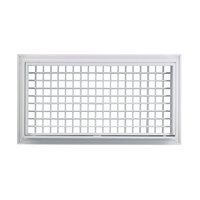 Système de ventilation en aluminium carré double couche à pales réglables et amovibles grille d'air de plafond