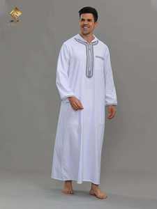 HARAMAIN MEN THOUB Robe islamique brodée pour hommes |   Tissu doux et respectueux de la peau, notre choix de confiance - Product Image 4