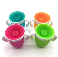 Bottiglia di acqua di Paglia Silicone della Tazza Del Bambino per I Più Piccoli Snack Bere Set Formazione Feeder 360 Sippy Tazze