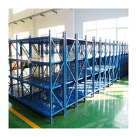 Étagère métallique sans boulons Q235 de 200 kg/étagère, unité de rayonnage métallique réglable à 4 niveaux, solution de stockage industrielle pour entrepôt