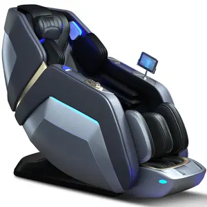 2024 New Design Luxury Shiatsu Kneading Rolling Relax Massage Chair Foot Spa Sl Track With Wireless Music Connection