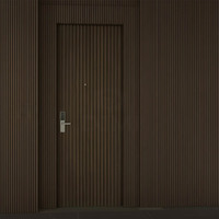 Portes intérieures invisibles sans cadre en placage de bois, portes dissimulées en bois massif pour maisons