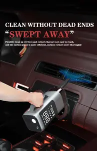 Compressor de ar portátil de 2024 psi 150 psi para carro, impulsionador de bateria automática 1000a com aspirador de pó