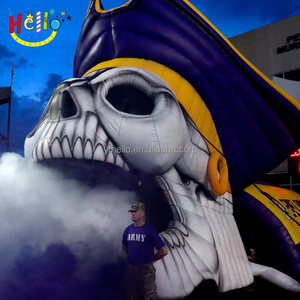 Tunnel de football universitaire gonflable en forme de crâne de <span class=keywords><strong>pirate</strong></span> violet / Tunnel sportif gonflable géant pour l'extérieur - Product Image 5