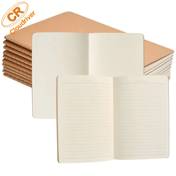 A4 A5 Kraft Cover Notebooks Blank Sketchbook Drawing Notebook School Student Sewing Recycled Exercise Book