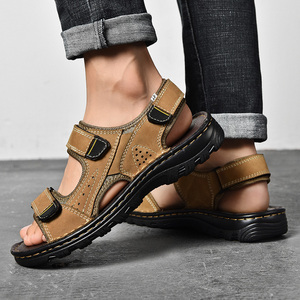 Tongs de plage en cuir pour hommes, fait à la main, sandales à vendre, nouveauté - Product Image 4