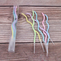 Geburtstag paraffin wachs kunst kerze bleistift farbe glücklich kurve regenbogen spirale kerze sticks