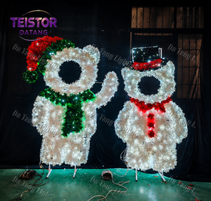 Marco de Fotos con Diseño de Reno LED Grande, Iluminación Decorativa para Parques y Eventos Festivos - Product Image 5