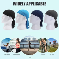Logotipo personalizado Hombres Mujeres Gorra de pirata de secado rápido Deporte al aire libre Ciclismo Pañuelo para la cabeza Pañuelos Diadema para correr Sombrero antisudor