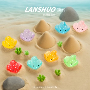 Abalorios de resina de dibujos animados Lanshuo que brillan en la oscuridad para joyería DIY, llaveros, colgantes, diseño de vida marina, regalo unisex - Product Image 3