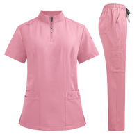 Ensembles d'uniformes médicaux pour médecins et infirmières, comprenant un haut zippé et un pantalon extensible