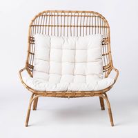 Meubles de jardin extérieurs de patio de luxe chaises d'oeufs de taille adulte de loisirs confortables de rotin
