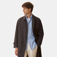 Blazer Homme Luxe MTM en Mélange de Coton Coupe Slim Simple Boutonnage Style Business Décontracté
