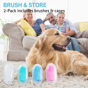 Factory Direct Sale Pet Toothbrush Dog Finger Brush Clean Easy Use For Small Pets