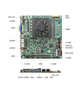 Carte mère industrielle mini-ITX TEKET haut de gamme contrôlée par ordinateur, B82-8260U <span class=keywords><strong>Intel</strong></span> I5-8260U DDR4, 2 LAN, 6 COM, 12VDC intégrée - Product Image 4