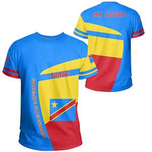 África Congo Valley Ropa indígena Tropical Transpirable Sudor Bleed Camiseta de alta calidad Imprimir-bajo demanda Camisa de hombre - Product Image 3