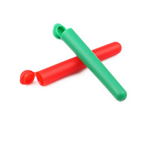 Boîte cylindrique droite de rangement pour tabac, conteneur d'herbe, petit tube de stockage en plastique avec couvercle, 97mm, 5 pièces