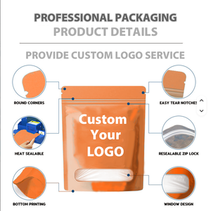 Sacs refermables en Mylar <span class=keywords><strong>de</strong></span> qualité alimentaire avec logo personnalisé, givrés, pour chewing-gum, lait, collations, chips <span class=keywords><strong>de</strong></span> pommes <span class=keywords><strong>de</strong></span> terre, café, protéines - Product Image 5