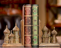 Porte-livres en résine de style russe vintage, bronze antique, pour la décoration de la maison, du bureau ou de la bibliothèque, thème église orthodoxe