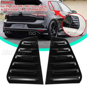 Glossy Black Rear <b>Window</b> Louver Shutter <b>Cover</b> Trim for VW for GOLF MK7 MK7.5 2014-2019 - Product Image 1