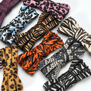 Tali Sepatu WEGOODZF Custom Bermotif Hewan Warna-warni, Tali Sepatu Poliester Datar Motif Leopard untuk Sepatu Sneakers dan Sepatu Kasual - Product Image 5