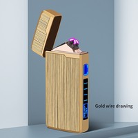 Allume-cigare électrique personnalisé briquet plasma double arc briquet intelligent USB rechargeable briquets électroniques de mode
