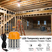 Lampe de chantier, garantie 5 ans, 60W 100W 150W 120LM/W, cordon de 10 pieds, 18AWG, ETL CE ROHS, lampe de travail LED portable connectable