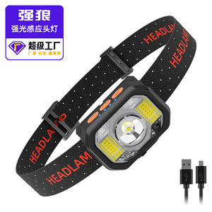 Nouvelle lampe frontale LED mini légère rechargeable 2000 mAh avec bande réglable pour la randonnée, le camping, la pêche et capteur de mouvement - Product Image 3