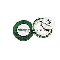 Marqueurs de balle de golf promotionnels personnalisés en métal, bon marché, en gros, pour impression, type jeton de poker – Portables, pour usage intérieur/extérieur, cadeaux d'affaires